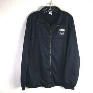 Vintage USA Olympic Committee Jacket XL Navy *B1